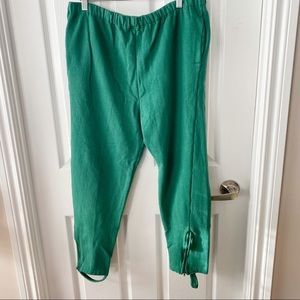 Vintage Green Jogging Pants Stirrups